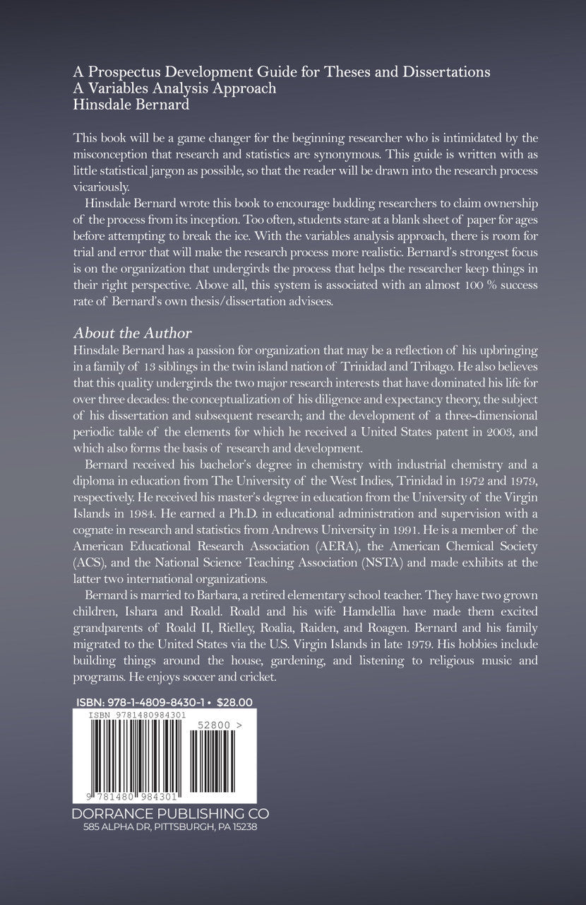 A Prospectus Development Guide For Theses And Dissertations