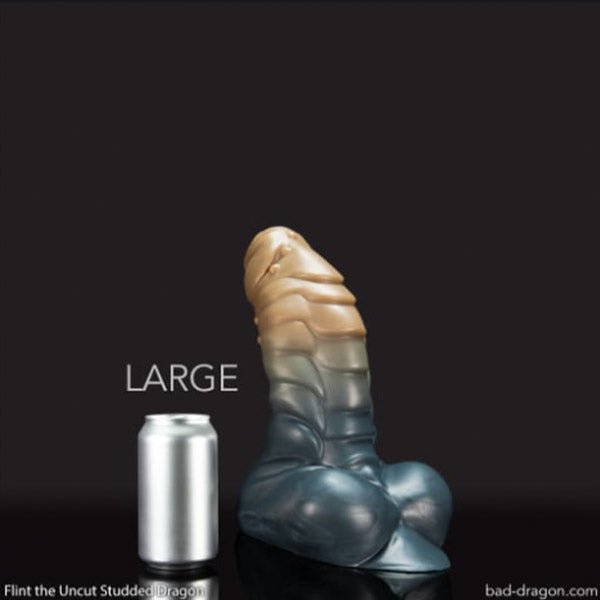 Bad Dragon® Flint® the Uncut Studded Dragon Dildo | Natural