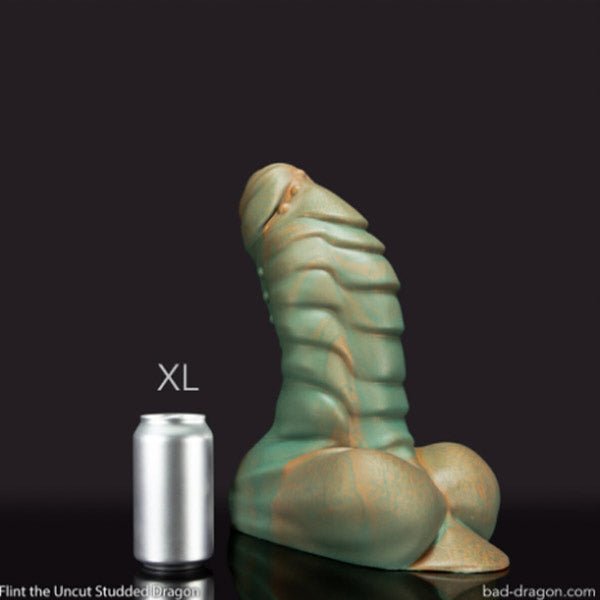 Bad Dragon® Flint® the Uncut Studded Dragon Dildo | Natural