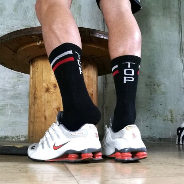 Boxer Barcelona Skater Socks Black/Red/White - TOP