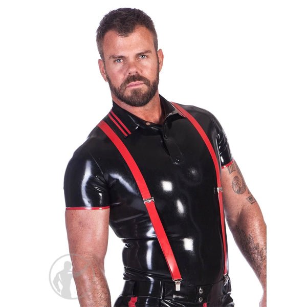 Invincible Rubber Rubber Skinhead Top | Black/Red