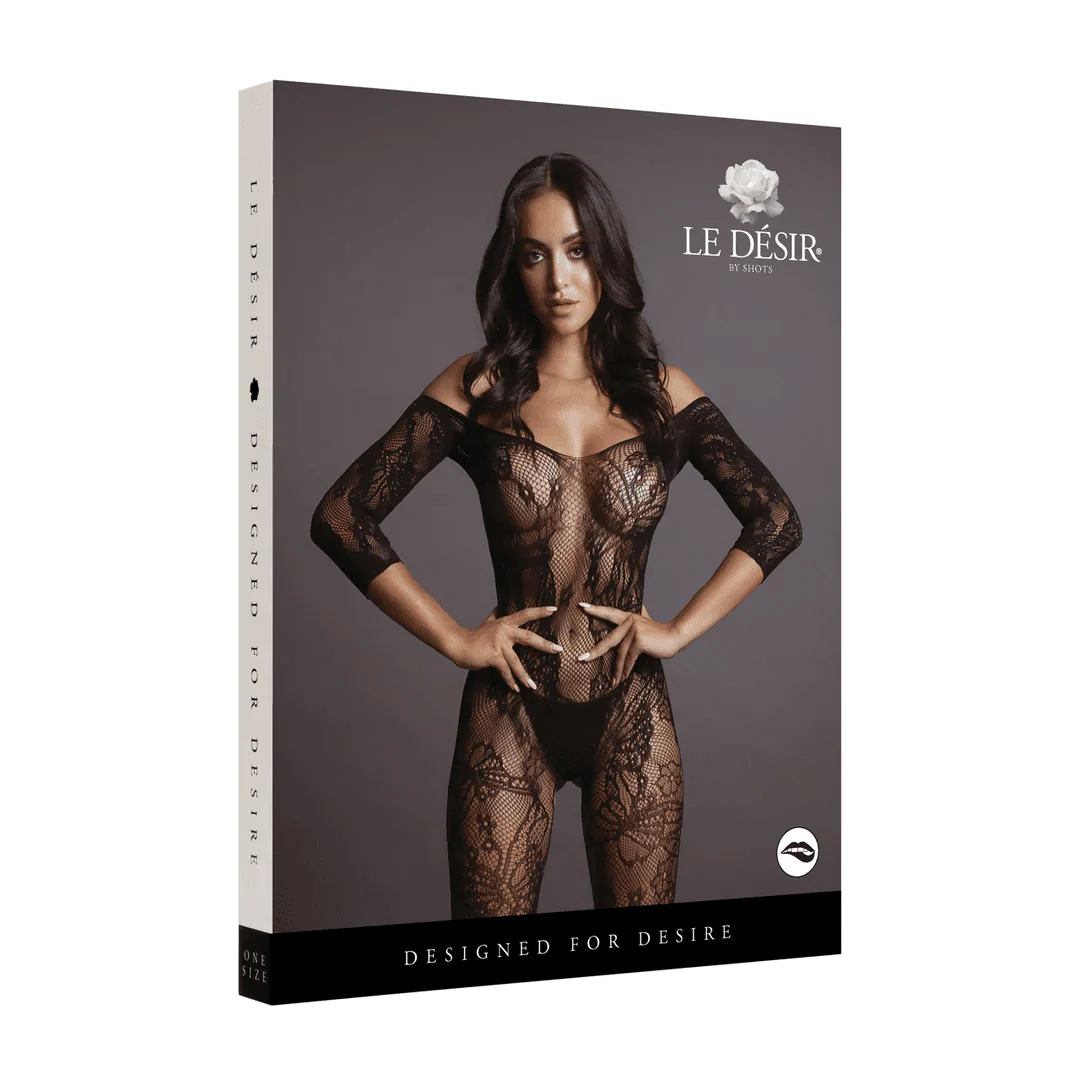 Le Desir Lace Sleeved Bodystocking | One Size