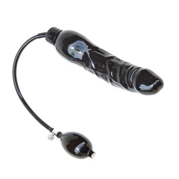 Mister B Inflatable Solid Dildo - Black XL
