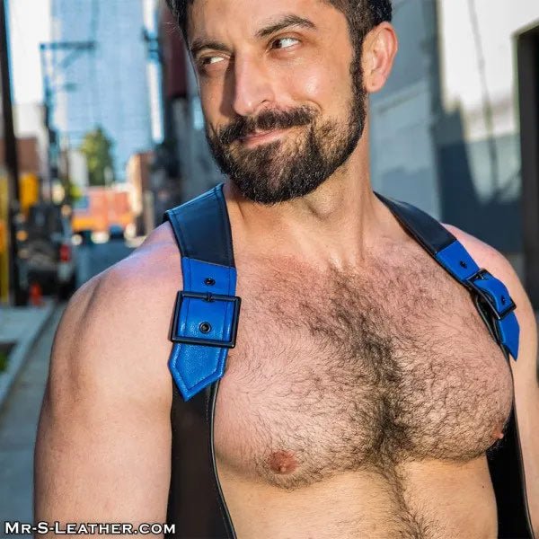 Mr.S Leather Dark Room Berlin Bar Vest | Blue