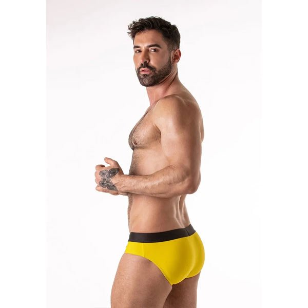 Mr.S Leather Pool Boy Swim Brief | Yellow