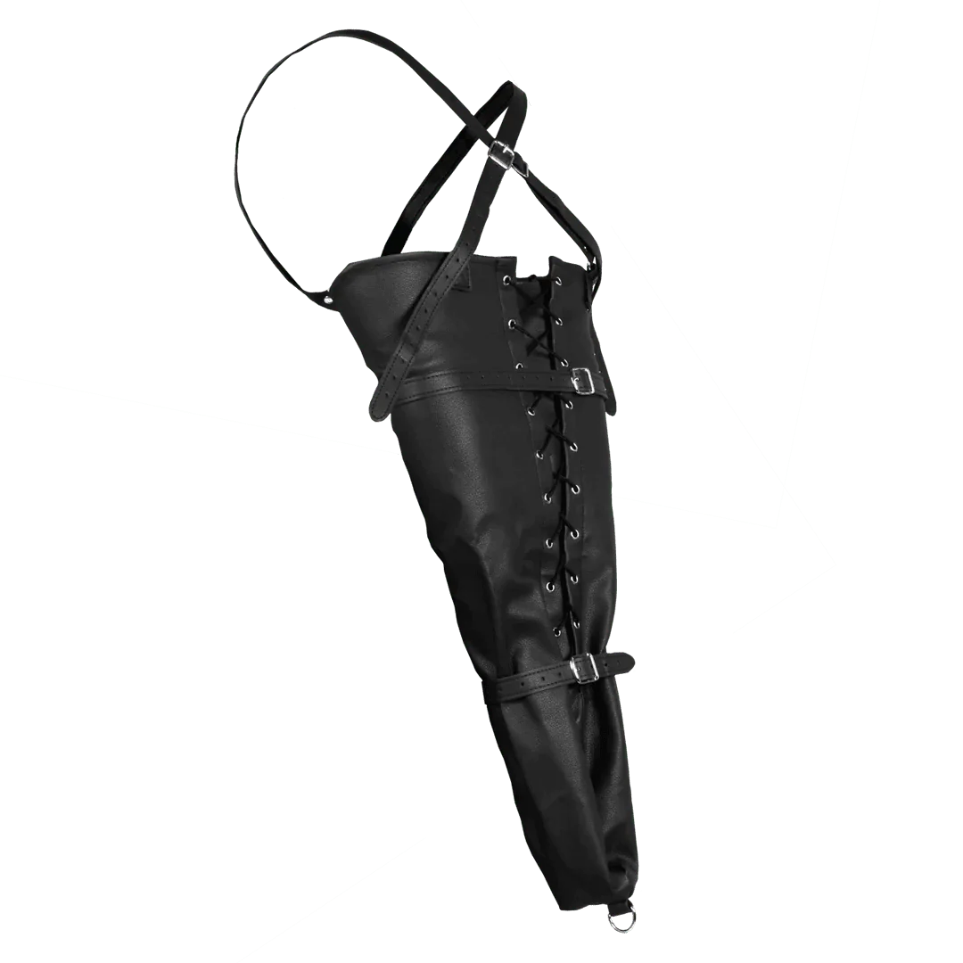 OUCH Lace-up Full Sleeve Arm Restraint - Black