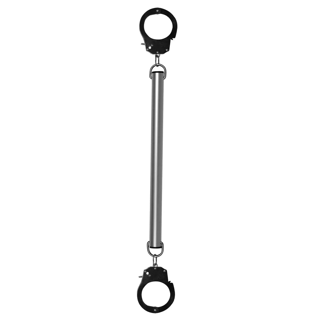 OUCH Spreader Bar with Hand or Ankle Cuffs - Silver