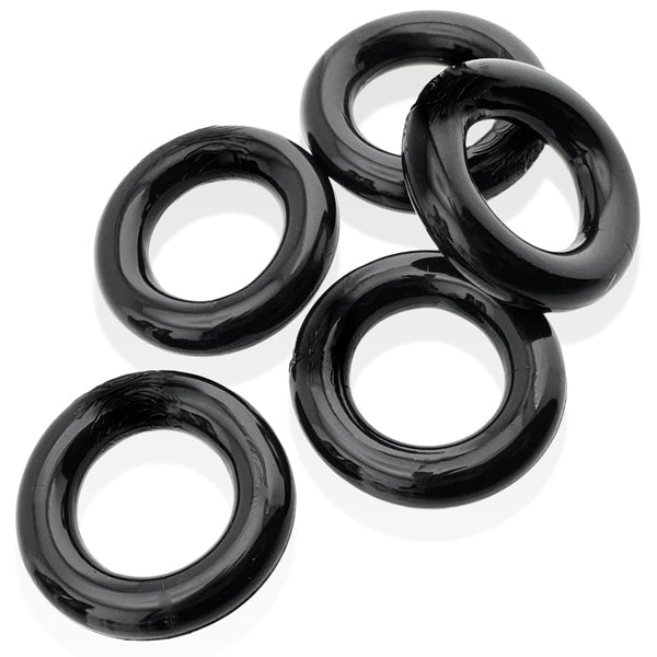 Oxballs JACKER 5-STACK five-pack tube super-strong cockrings BLACK
