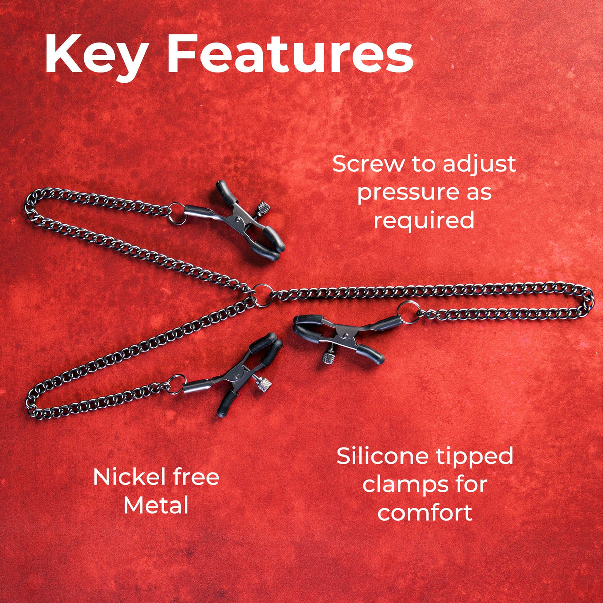 SEI MIO - Triple Tease - Adjustable Nipple and Clit Clamp Set