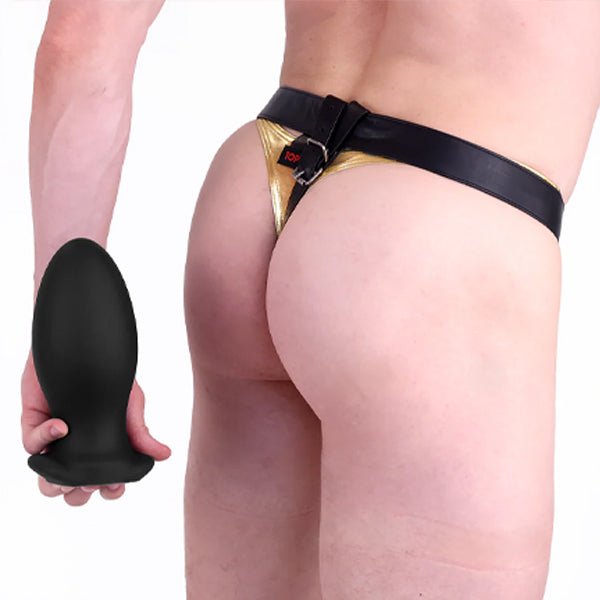 Topped Toys Open Front Leather Plug Harness