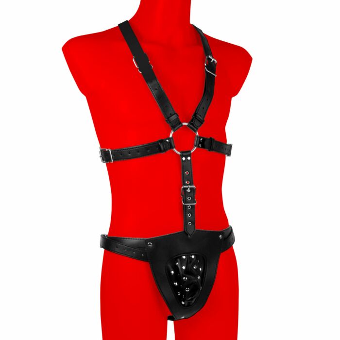 Uberkinky Strapping Bondage Harness with Jock Strap