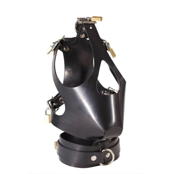 Vilain Garçon Heavy Rubber Locking Head Harness Muzzle