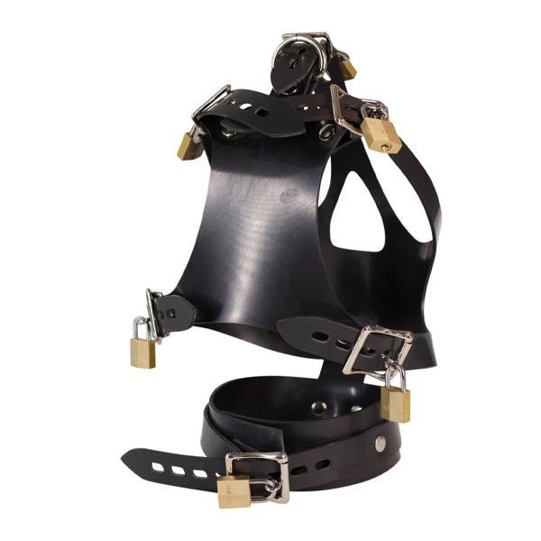 Vilain Garçon Heavy Rubber Locking Head Harness Muzzle