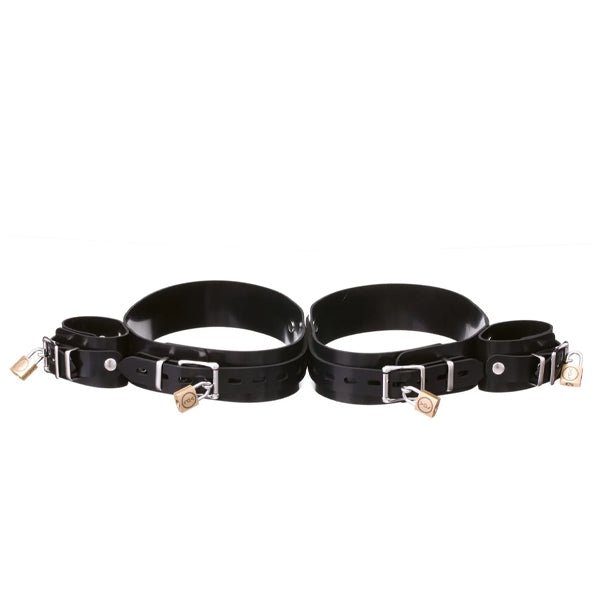Vilain Garçon Heavy Rubber Thigh-to-Wrist Restraints (2pcs)