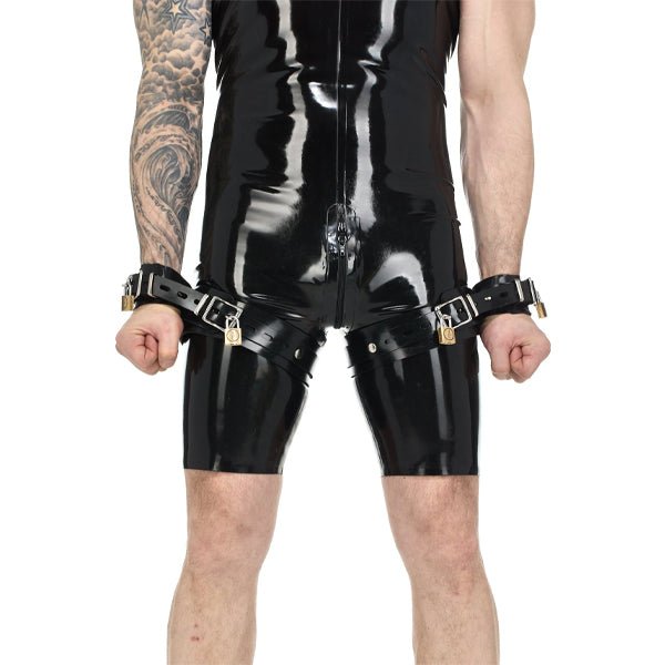 Vilain Garçon Heavy Rubber Thigh-to-Wrist Restraints (2pcs)