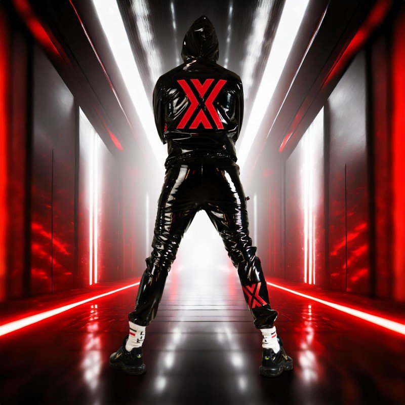 Boxer Barcelona BXR Shining Sports Pant | Black/Red