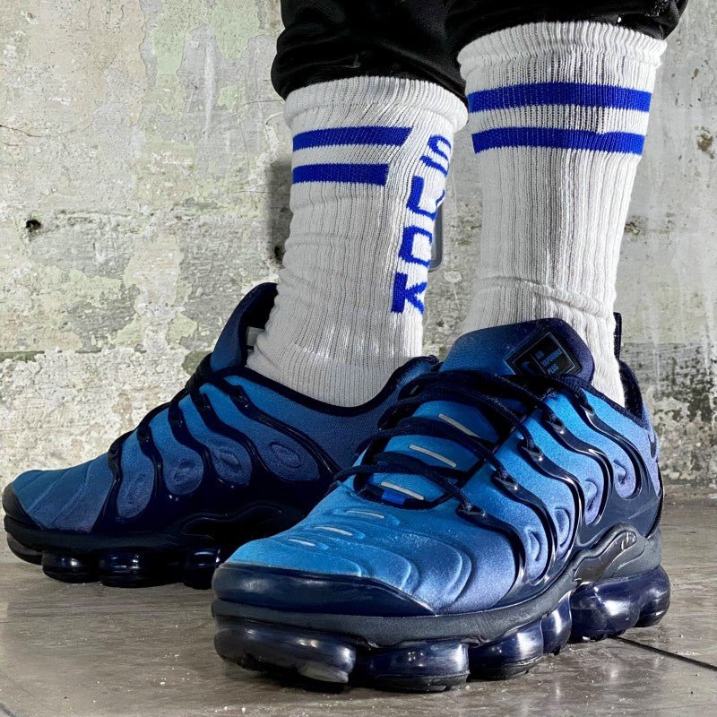Boxer Barcelona Skater Socks White/Royal Blue | SUCK