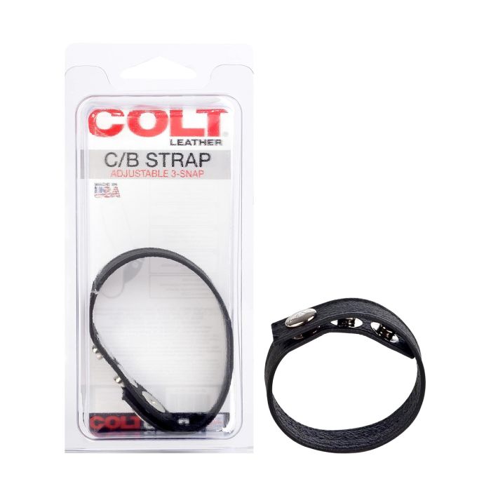 COLT Leather C/B Strap Adjustable 3-Snap