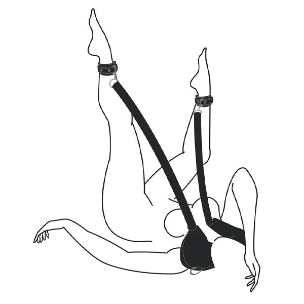 Easytoys Fetish Collection - Pillow & Ankle Cuffs Leg Position Strap