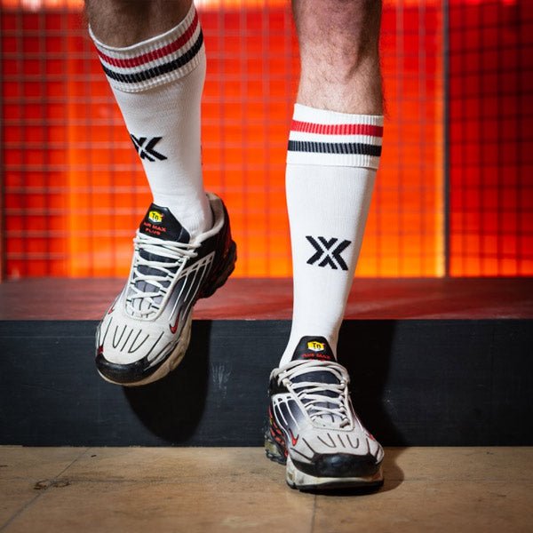 Football Sock DADDY | White/Black/Red
