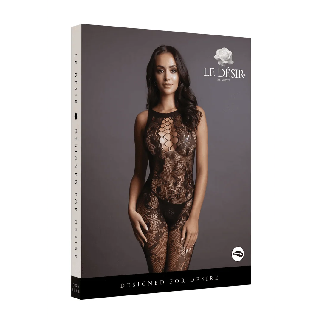 Le Desir Criss Cross Neck Bodystocking | One Size