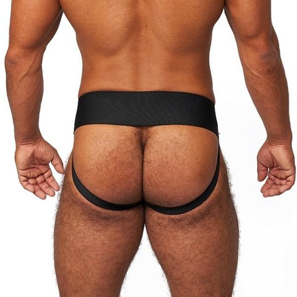 Mister B Leather Premium Jockstrap | Black/Grey