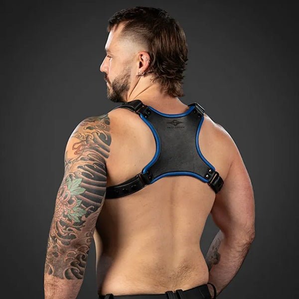 Mr. S Leather Centurion Harness 2.0 | Black/Blue