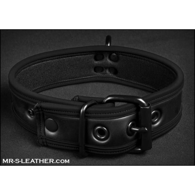 Mr S Leather NEO Puppy Collar: Small to Large | All Black
