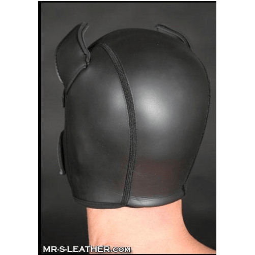 Mr S Leather NEOPRENE Puppy Hood - Black & Hunter Green