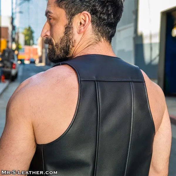 Mr.S Leather Dark Room Berlin Bar Vest | Blue