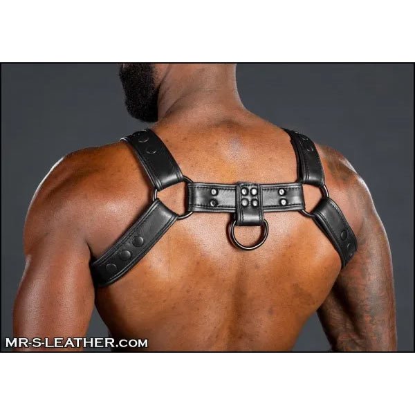 Mr.S Leather Dark Room Bulldog Harness | Black