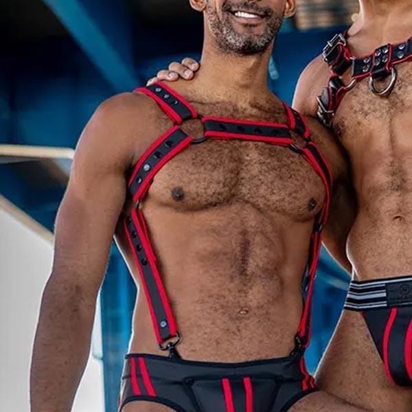 Mr.S Leather FuckGear Crossbow Harness Black/Red