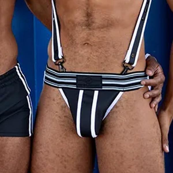 Mr.S Leather FuckGear Jock | Black/White