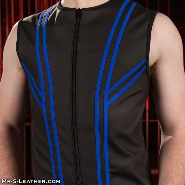 Mr.S Leather FuckGear Racer Vest | Black/Blue