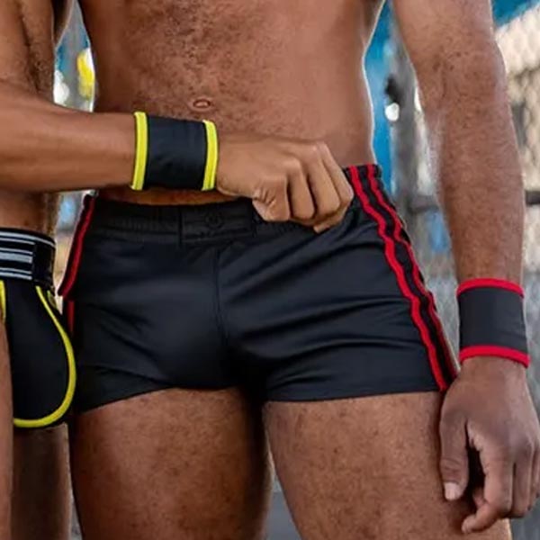 Mr.S Leather FuckGear Sport Shorts | Black/Red