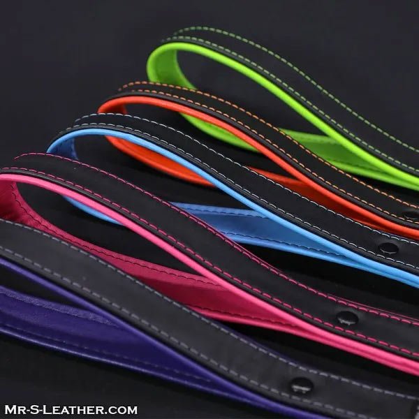 Mr.S Leather Hardline Leather Short Leash - 11 Colours