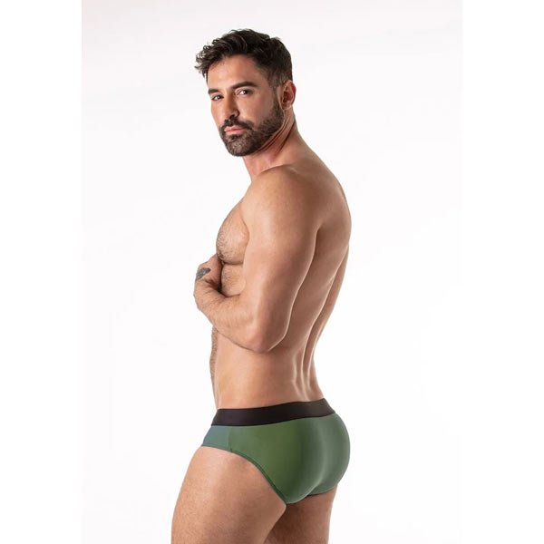 Mr.S Leather Pool Boy Swim Brief | Army Green