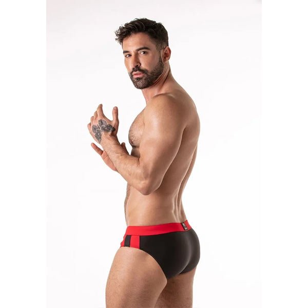 Mr.S Leather Soaker Swim Brief | Red