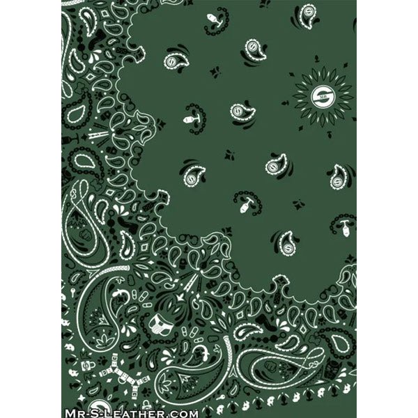 Mr.S Leather Zipper Pocket Neck Hanky - Green