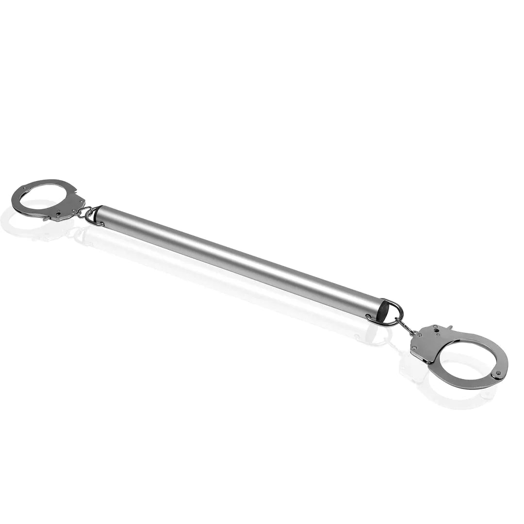 OUCH Spreader Bar with Hand or Ankle Cuffs - Silver