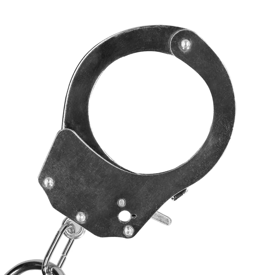 OUCH Spreader Bar with Hand or Ankle Cuffs - Silver