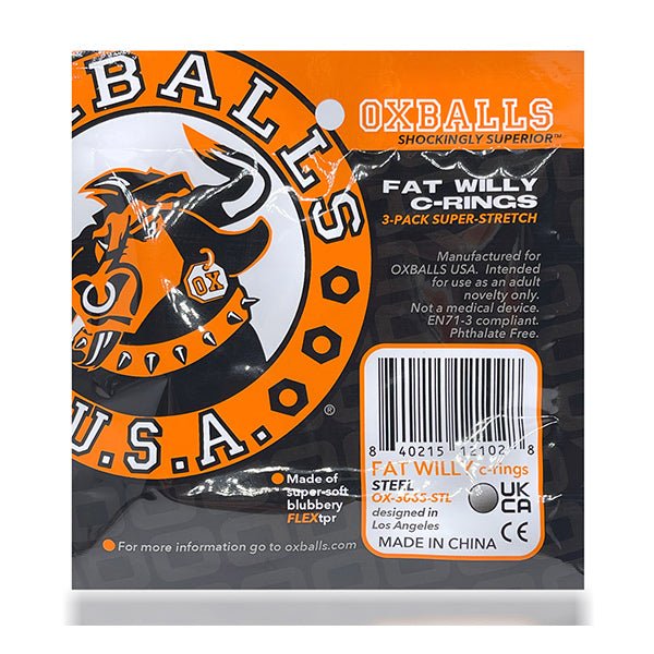 Oxballs FAT WILLY 3 Pack - Black