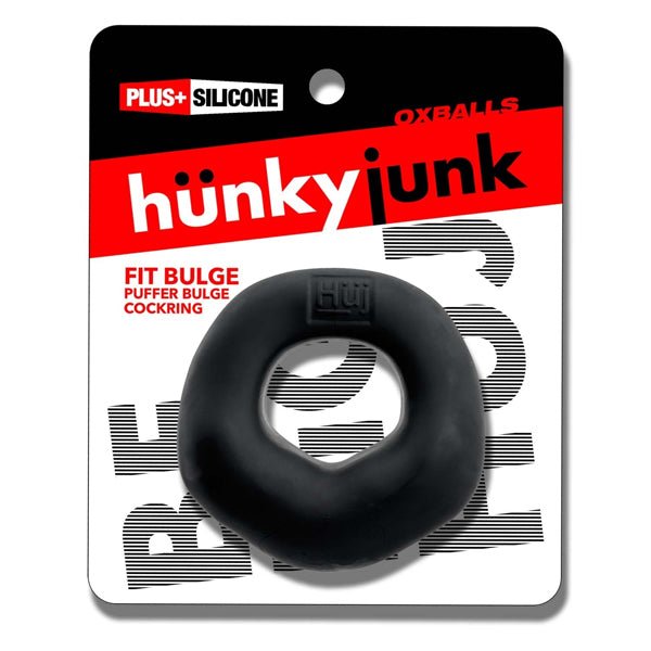 Oxballs FIT BULGE hung-style cockring BLACK FOG