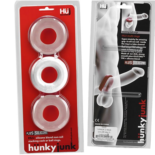Oxballs HUJ3 3-pack WHITE / ICE WHITE ICE / CLEAR