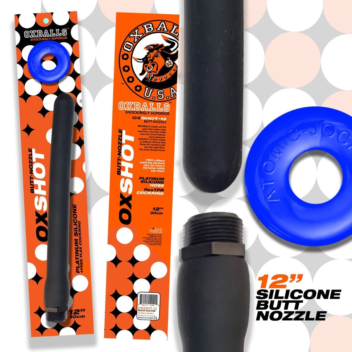 Oxballs OX-SHOT Shower Douche Hose | 12Inch