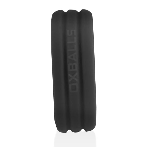 Oxballs ROTO grooved gripper-ribbed cockring BLACK FOG