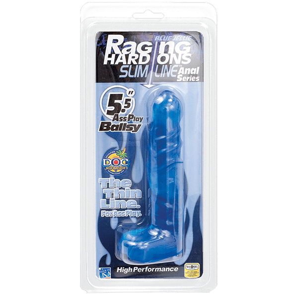 Raging Hard-Ons SLIMLINE Jellie Anal Dildo: Cobalt Blue | 5.5 inch