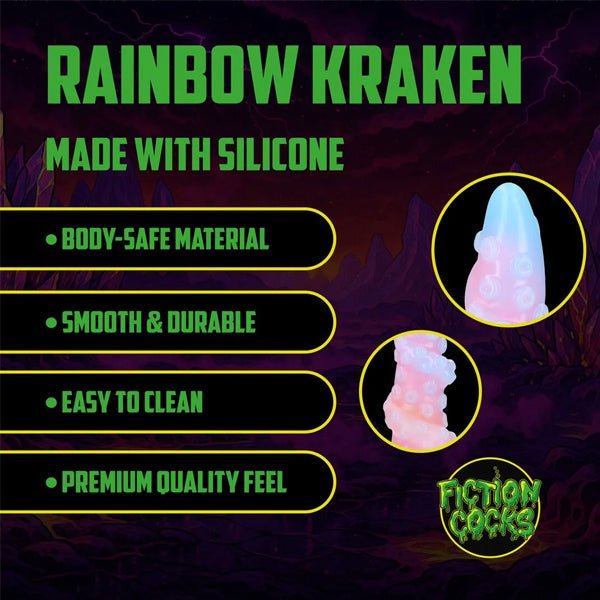 Rainbow Kraken - Silicone Butt Plug - Rainbow