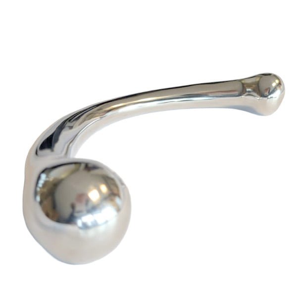 Titus 8 inch Curved Double-Ended G-Spot Wand | Stainless Steel