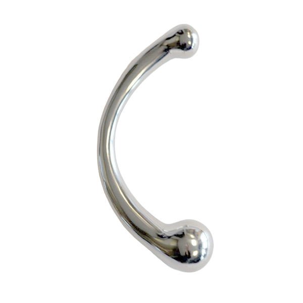 Titus 8 inch Curved Double-Ended G-Spot Wand | Stainless Steel